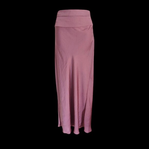 Free People Dresses & Skirts - Free People Silky Flowy Boho Runway Trendy Y2K Festival Blush Maxi Skirt 12